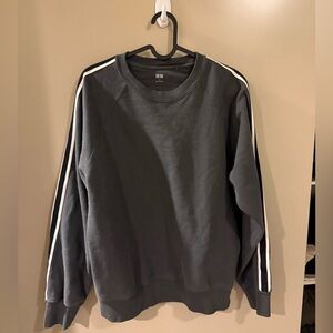 Uniqlo Side Stripe Gray Crewneck Medium